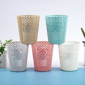 Cesto de Plástico e Organizador Redondo para Armazenar Treco Trançado - CZ19181