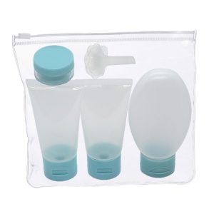 Kit C/ 6 PEÇAS Frascos Potes Viagem Aérea Vôo Avião - HV84819