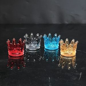 Porta-vela de coroa para decoração