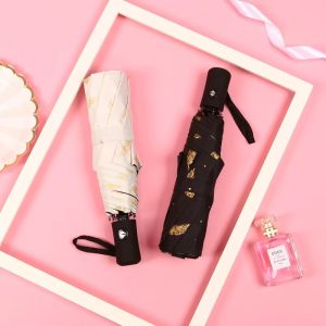 Guarda-Chuva Automático Penas daisy Proteção UV Revestimento Preto anti-Diarias necessities Ys-338