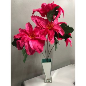 Buquê Design Flor de Lírio Artificial 5 Cabeças COR ROSA PINK