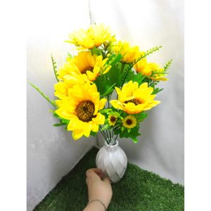 9 Girassóis em um galho com 45cm de altura - M1153