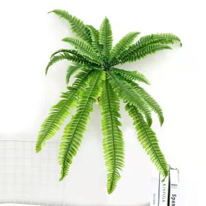 Planta Samambaia 50CM Artificial para a decoração com 14 folhas pequenas