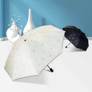 Pena Guarda-Chuva De Vinil Com Proteção Solar UV E De Três Dobras Ys-337