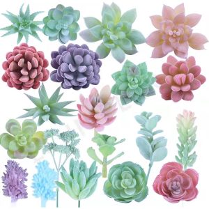 Mini suculentas Artificiais unidade COLORIDA