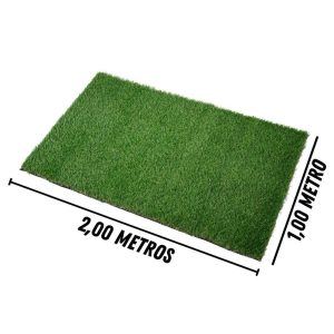 Tapete de Grama Sintética 10mm - 1,00 x 2,00( 2.00m² ) Para Decoração Jardim - FL10081