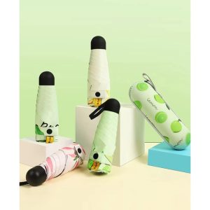 Mini Guarda-Chuva Compacto Dobrável Com Bolso Série Divertida Para/Sol YS-547