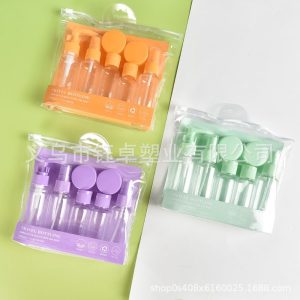 9 Peças Conjunto De Frascos De Viagem Com Bolsa De Higiene Pessoal - HV71865 LY-1125