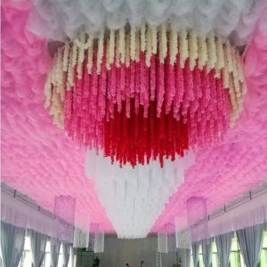 Flor artificial videira seda flor Garland casamento decorações natal para decoração sala FL-3312