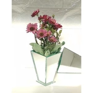 Vasos espelhado para arranjos artificiais e decoração (7.5 x7cm)